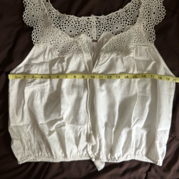 Free people ivory lace upper, blouse - Picture 3 of 8